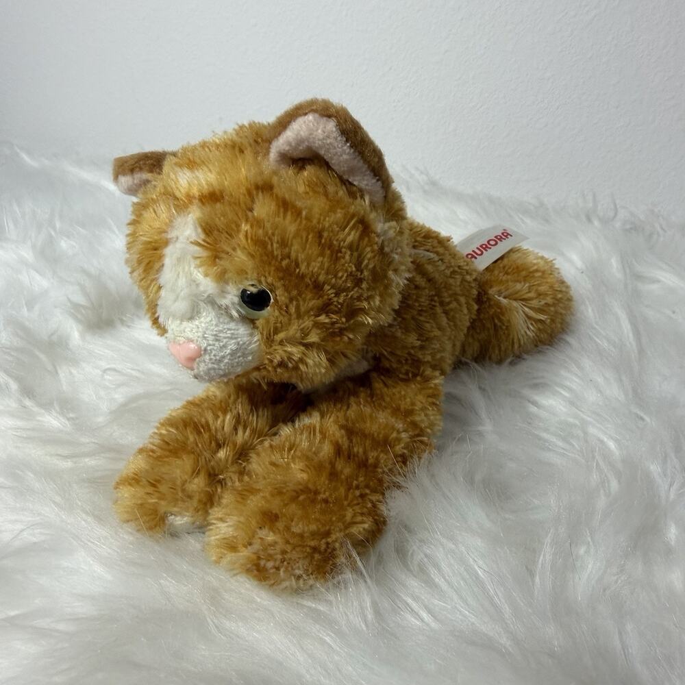 2021 Aurora Orange & White Tabby Cat Kitten Plush Stuffed Animal